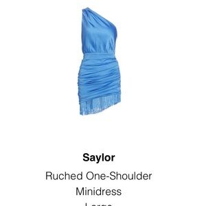 NWT SAYLOR Vibrant Blue One-Shoulder Dress Holiday Dress